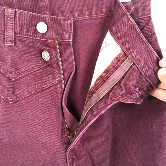 Vintage Jewells Classic Bottoms Jeans Juniors 7 Purple  Faded Bareback Crossover - Picture 14 of 16